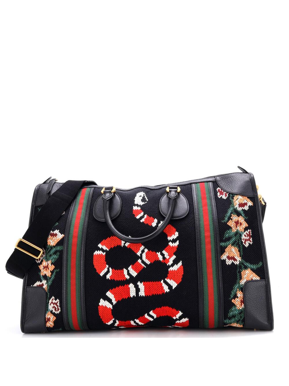 Gucci Needlepoint Web Weekender Bag #283308G21B